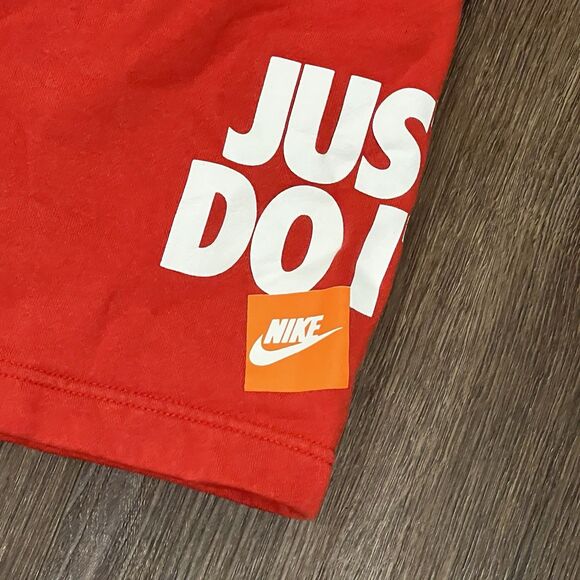 Nike Just Do It Men's Fleece Red Shorts with Pocket Size 2XL XXL  Cotton Blend - Picture 2 of 9